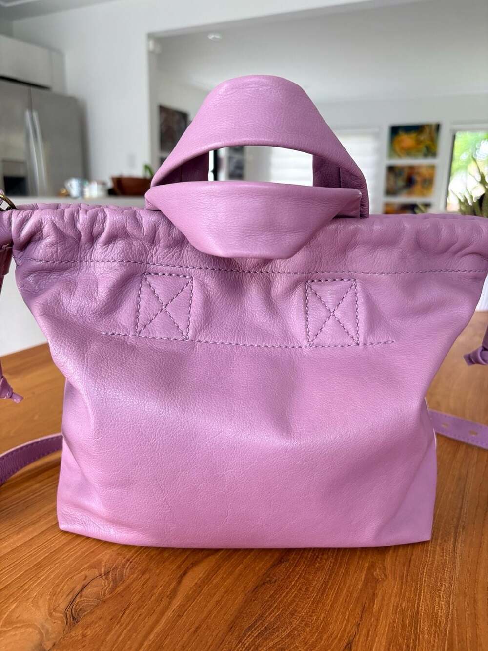 Madewell The Piazza Crossbody Bag in Vibrant Lilac Lavender Leather - Picture 4 of 9